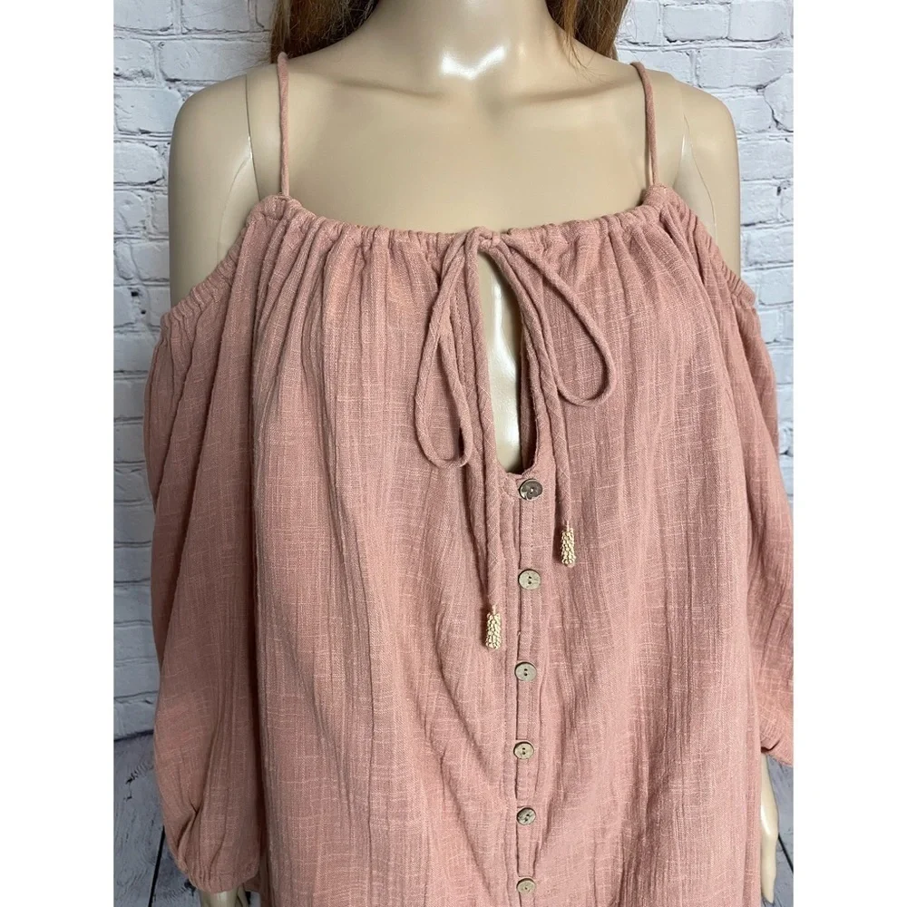 New Free People Stealin' Hearts Cotton Tunic Size M